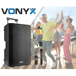 Kolumna mobilna PORT VSA500-BP 12" Combi Vonyx mikrofon nagłowny