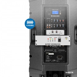 Kolumna mobilna PORT VSA700 15" Vonyx dwa mikrofony bezprzewodowe