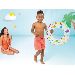 Kolorowe kółko do pływania lody ananasy 51 cm INTEX 59230