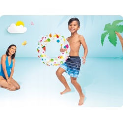 Kółko do pływania z kolorowym nadrukiem 61 cm INTEX 59241