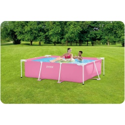 Basen ogrodowy 220 x 150 x 60 cm różowy 28266 INTEX 15w1