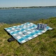 Koc piknikowy plażowy z izolacją mata wodoodporna 200x200 cm kwadratowy