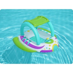Ponton dla dzieci do pływania z daszkiem 107 x 112 cm Bestway 34149