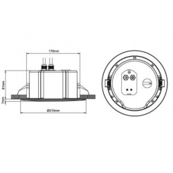 Głośnik sufitowy 1 sztuka CSF6 6,5” 100V Power Dynamics