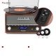 Gramofon Frisco Audizio DAB+ FM brązowy Bluetooth z głośnikami