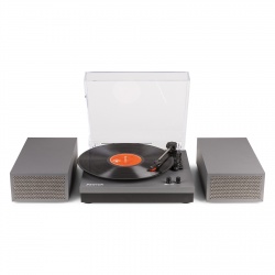 Gramofon z głośnikami RP165G Bluetooth RCA klocki szary