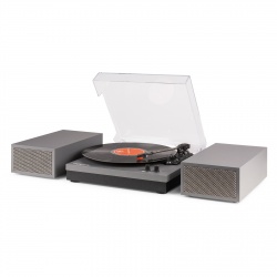 Gramofon z głośnikami RP165G Bluetooth RCA klocki szary