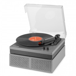 Gramofon z głośnikami RP165G Bluetooth RCA klocki szary