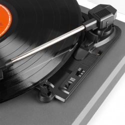 Gramofon z głośnikami RP165G Bluetooth RCA klocki szary