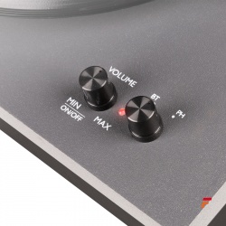 Gramofon z głośnikami RP165G Bluetooth RCA klocki szary