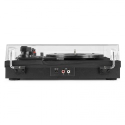Gramofon z głośnikami RP165B Bluetooth RCA czarny drewniany