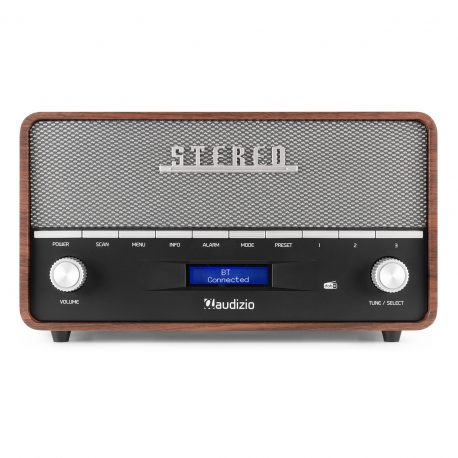 Przenośne radio stereo z budzikiem Audizio Corno DAB+ FM BT na baterie