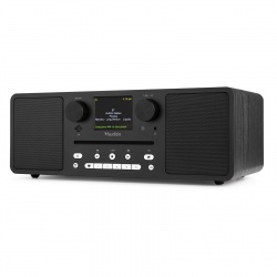 Miniwieża Audizio CD/BT/DAB+/radio internetowe biała czarna Naples