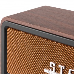 Przenośne radio Audizio Foggia stereo z budzikiem DAB+ FM brązowe szare