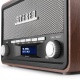Przenośne radio Audizio Foggia stereo z budzikiem DAB+ FM brązowe szare