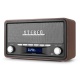 Przenośne radio Audizio Foggia stereo z budzikiem DAB+ FM brązowe szare
