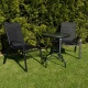 Zestaw krzeseł ogrodowych 4 sztuki kszesła ogrodowe czarne