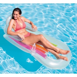Materac do opalania i pływania z oparciem King Cool 160 x 85cm 58802 INTEX