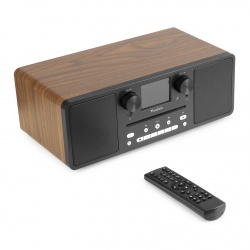 Miniwieża Audizio CD/BT/DAB+/radio internetowe biała czarna Naples