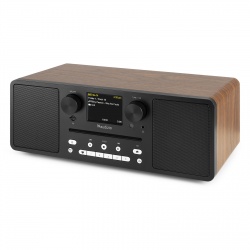 Miniwieża Audizio CD/BT/DAB+/radio internetowe biała czarna Naples