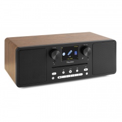 Miniwieża Audizio CD/BT/DAB+/radio internetowe biała czarna Naples