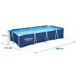 Basen 400 x 211 x 81 cm prostokątny na stelażu ogrodowy Bestway 56405