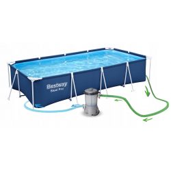 Basen prostokątny 400 x 211 x 81 cm prostokątny 15w1 Bestway 56405