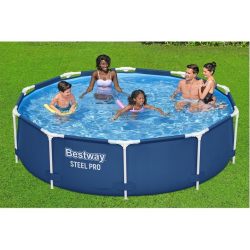Basen ogrodowy 305 x 76 cm 8w1 stelażowy z pompą Bestway 56679