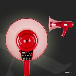 Megafon 50W mikrofon nagrywanie dźwięku syrena Vonyx MEG050