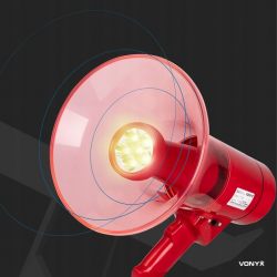 Megafon 50W mikrofon nagrywanie dźwięku syrena Vonyx MEG050