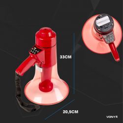 Megafon 50W mikrofon nagrywanie dźwięku syrena Vonyx MEG050