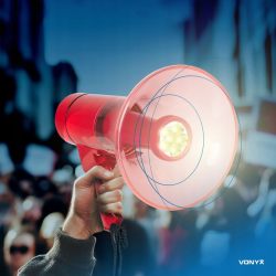 Megafon 50W mikrofon nagrywanie dźwięku syrena Vonyx MEG050