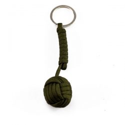 Brelok do samoobrony z paracordu metalowa kulka węzeł monkey fist