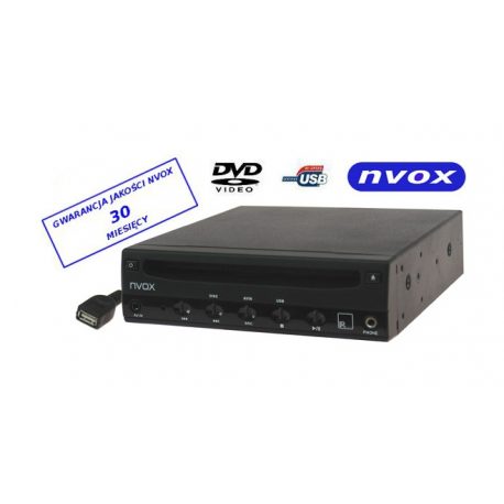Samochodowy odtwarzacz DVD - NVOX - wielkość 3/4 DIN - złącze USB, zewnętrzny czujnik podczerwieni IR