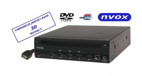 Samochodowy odtwarzacz DVD - NVOX - wielkość 3/4 DIN - złącze USB, zewnętrzny czujnik podczerwieni IR