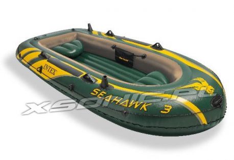 Ponton 3-osobowy INTEX Seahawk 3 Set, 295 x 137 x 43 cm