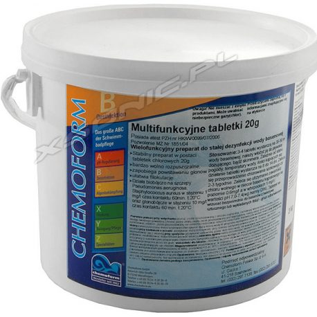 Chemochlor 3kg tabletki multifunkcyjne preparat do stałej dezynfekcji wody basenowej