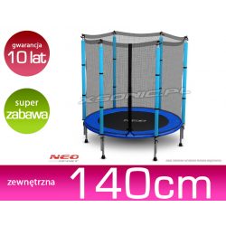 Bezpieczna trampolina batut z siatką 140cm 10 lat gwarancji dla dzieci