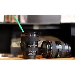 Kubek fotografa obiektyw szczelny z soczewką stal nierdzewna zamykany LENS CUP
