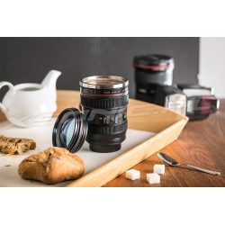 Kubek fotografa obiektyw szczelny z soczewką stal nierdzewna zamykany LENS CUP