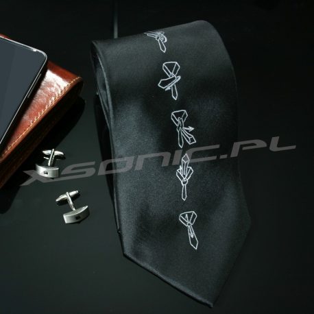 Krawat z instrukcją zawsze pomocny jak zawiązać krawat ściąga z tyłu