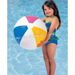 Dmuchana kolorowa piłka plażowa Tęcza 61 cm INTEX 59030 w paski