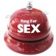 Biurkowy metalowy dzwonek na sex jak w recepcji hotelu czerwony
