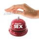 Biurkowy metalowy dzwonek na sex jak w recepcji hotelu czerwony