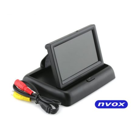 Monitor samochodowy LCD typu flip-up NVOX 4,3 cala dedykowany do kamery cofania dwa wejście AV zasilanie 12V
