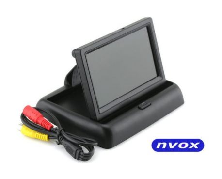 Monitor samochodowy LCD typu flip-up NVOX 4,3 cala dedykowany do kamery cofania dwa wejście AV zasilanie 12V