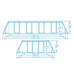 Prostokątny basen 549 x 274 x 122cm ogrodowy BESTWAY zestaw 17w1 56465