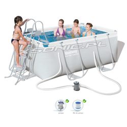 Basen ogrodowy stelażowy 287 x 201 x 100 cm 4w1 Bestway prostokątny