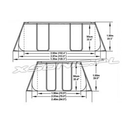 Basen ogrodowy stelażowy 287 x 201 x 100 cm 4w1 Bestway prostokątny