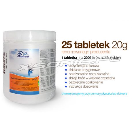 Chemochlor 0,5kg tabletki multifunkcyjne preparat do stałej dezynfekcji wody basenowej